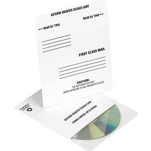 Staples QuickStrip CD/DVD Mailers, 6/Pack