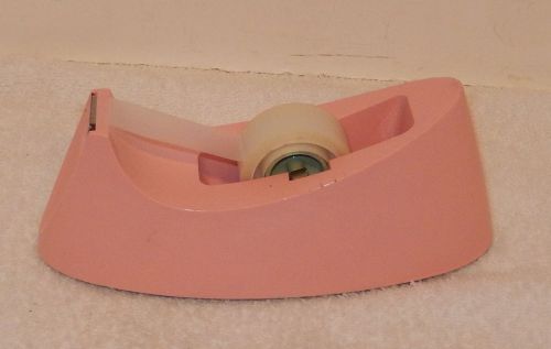 Scotch classic desktop tape dispenser light/baby pink for 1&#034; core tapes for sale