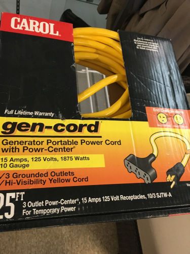 CAROL Gen-cord 25 Ft 3 Outlet Power Center