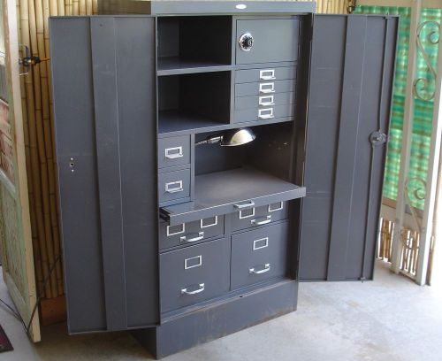 Vintage Cole Steel Industrial Office Cabinet/Safe