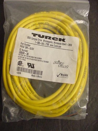 TURCK ELEKTRONIK PKW-3M-5/SV NSFP PKW3M5SV (U0948-36)PICOFAST MOLDED CORDSETS