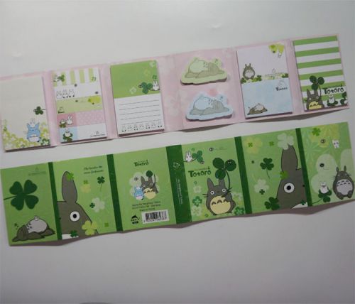 TOTORO Sticky Note Marker Memo Booklet 6 Pages Folded - My Neighbor Totoro