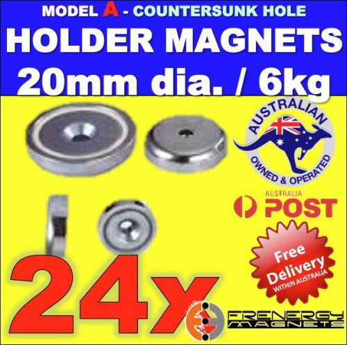 24x magnetic countersunk pot holders 20mm 6kg ideal xmas lights for sale