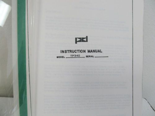 Power Designs TP340 Triple Output DC Power Source Instruction Manual w/schematic