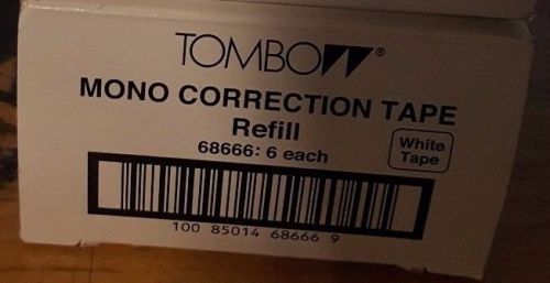 (6) Tombow Mono Correction Tape Refill, White Tape Refillable, Acid-free White