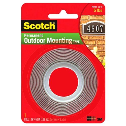 new Scotch Exterior Mounting Tape, 1-Inch by 60-Inch