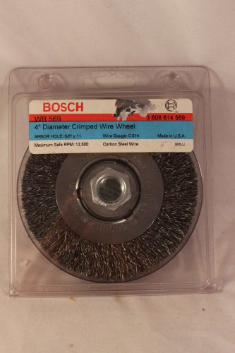 Bosch WB569 4-Inch Crimped Carbon Steel Wire Wheel 5/8-Inch x 11 Thread Arbor