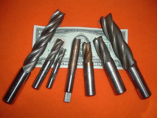 End Mills 3/8” to 7/8”. Good overall Condition.