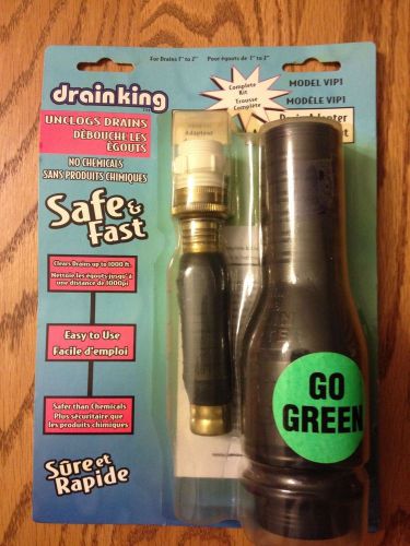 GT Water Products #VIP-1, 1&#034;-2&#034; Drain King Unclogger Kit, Works Great