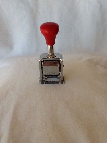 Vintage Roberts Model 49 Automatic Numbering Machine - Brooklyn, NY, London RED