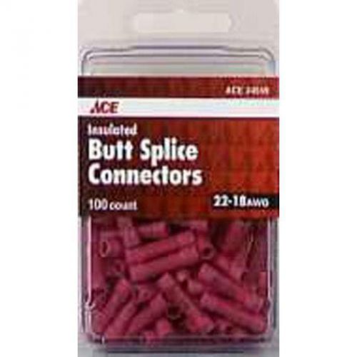 100Pk Insulated Butt Connector Ace Wire Connectors 34559 082901345596