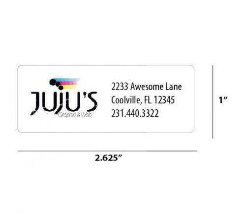 (30) Business Custom Logo Return Address Labels (2.625&#034;x1&#034;)