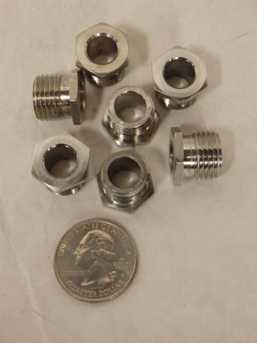 Lot of 7 swagelok stainless steel short male nut ss-4-vcr4-.54nc 1/4&#034; vcr (d6) for sale