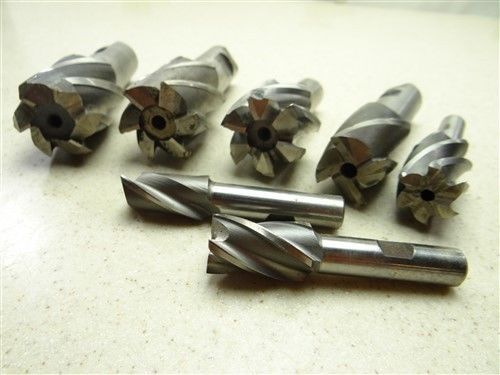 Lot of 7 hss reduce shank end mills 3/4&#034; to 1-1/2&#034; putnam niagara melin for sale