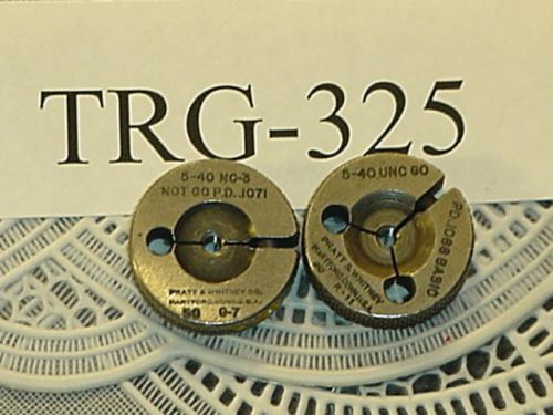 Thread Ring Gage Set 5-40 NC GO &amp; NOGO TRG-325