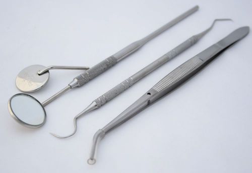 Dental pick examine set, 5 pcs. dentist set free shipping tweezer probe no. 5 for sale