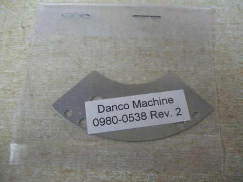 Danco machine 0980-0538 plate, revision 2 *free shipping* for sale