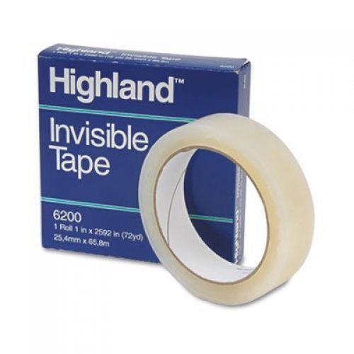 Highland Matte-Finish Invisible Tape, 1 Inch x 72 Yards, 3-Inch Core (6200)