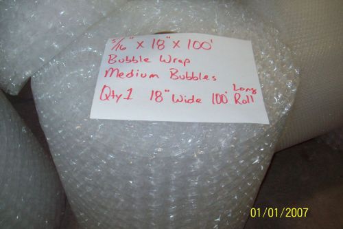 5/16&#034; WP Medium Bubble. Wrap my Padding Roll. 100&#039; x 18&#034; Wide 100FT Perf 12&#034;