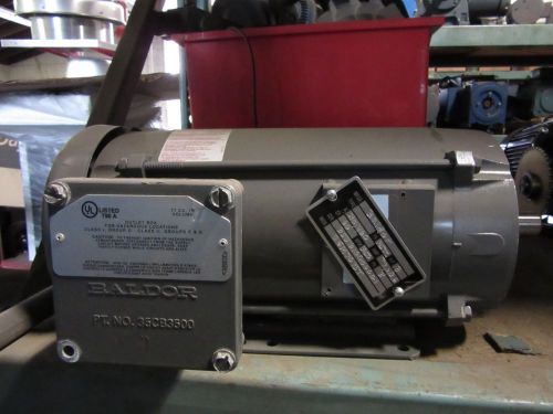Baldor 3 hp industrial motor, cat no. cem7075t, 3450 rpm, tefc, 145tc, 3 phase for sale