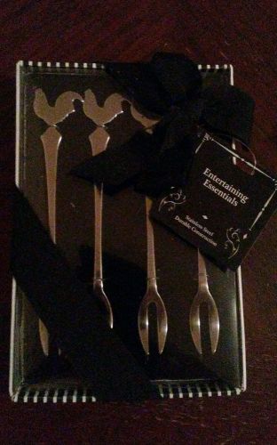 Home Essentials Oyster/Cocktail Forks set of 4 New Stainless Steel