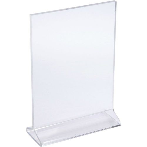 (6-pack) THICK Acrylic Sign Holders 5&#034; x 7&#034; / Clear Plastic Card Displays / M...