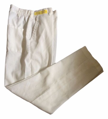 Artex Apparel Men&#039;s Elastic Waistband White Work Uniform Snap Closure Chef Pant
