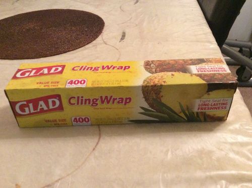 Glad Cling Clear Food Plastic Wrap 400 SQ FT Roll