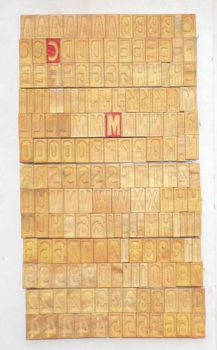 177 piece Vintage Letterpress wood wooden type printing blocks 39 m.m. bc-1240