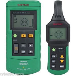 Mastech ms6818 advanced cable tracker pipe locator detector with lcd backlight for sale