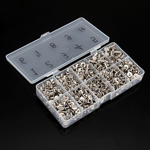 Lot of 240pcs m5 binding screws posts nickel album docking screw rivet with box for sale