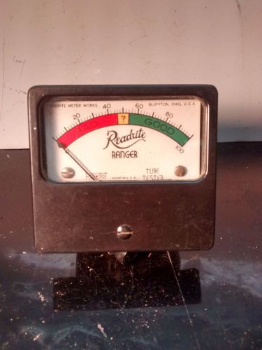 Vintage Readrite Ranger Tube Tester Panel Meter ONLY- Red Dot Lifetime Guarantee