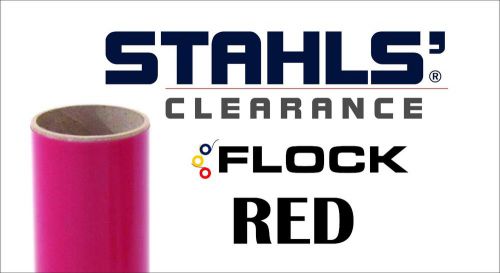 12&#034; x 36&#034; - Stahls&#039; Flock Heat Transfer Vinyl - Red - 5 SHEETS