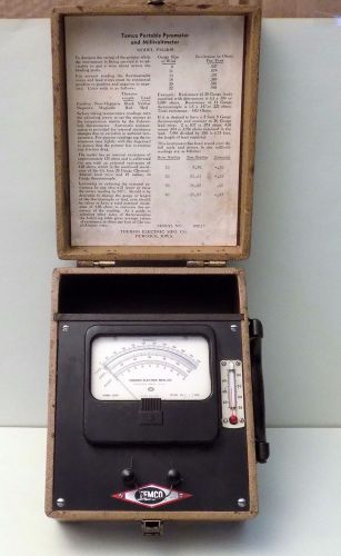 Vintage Temco Portable Pyrometer &amp; Millivoltmeter Duboque Iowa USA