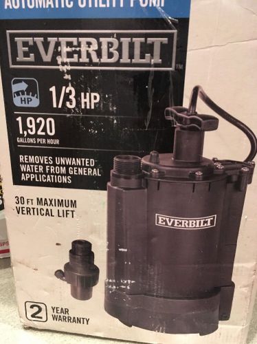 Everbilt 1/3 hp automatic submersible pump -  ut03301 for sale