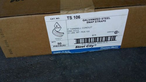 Lot of 50 - 2&#034; one hole straps.  steel city ts-106 for sale