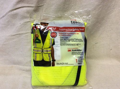 3M TEKK Protection Reflective Clothing  Safety Vest  Hi-Viz Yellow 5 pt tear-awa