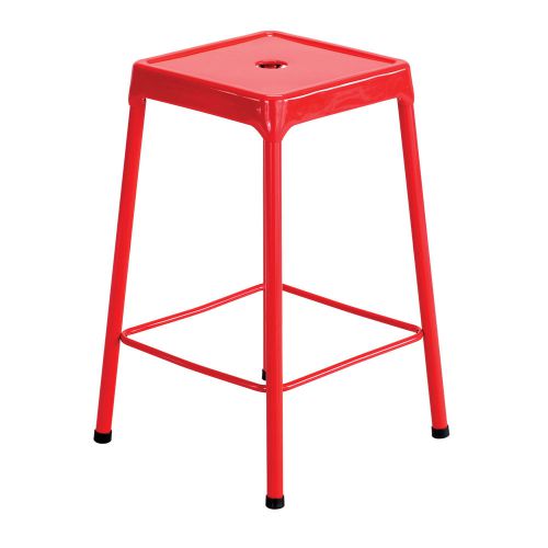 Steel Counter Stool - Red  1 ea