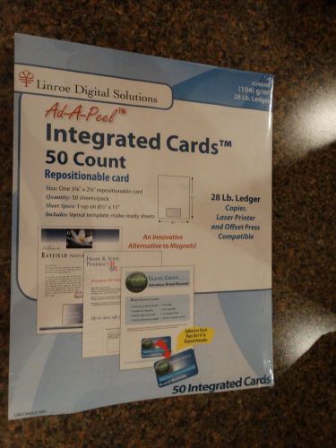 Ad A Peel Integrated Cards 50 Ct. Repositional Cards - Alternative to Magnets