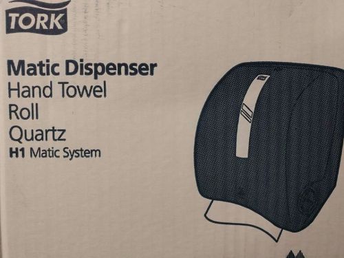 TORK Matic Dispenser Hand Towel Roll Quartz H1 Matic System Black NIB (A)