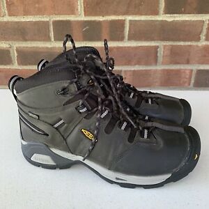 Keen Detroit XT MID WP Soft Toe Waterproof Work Boots Black Grey Men’s US 11 EE