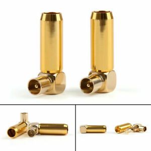 2 Pcs Copper Right Angle RCA Male Plug For TV CCTV Audio Soldering Cnnnector BS5