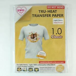 TransOurDream Tru-IHeat Transfer Paper for Light Fabric 20 Sheets, 8.5x11&#034;