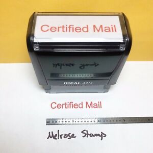 Certified Mail Rubber Stamp Red Ink Self Inking Ideal 4913