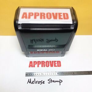 Approved Rubber Stamp Red Ink Self Inking Ideal 4913