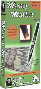 Money Marker (5 Counterfeit Pens) - Counterfeit Bill Detector Pen with Upgraded