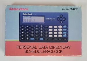 Vintage Personal Data Directory Scheduler Clock 65-857 Radio Shack
