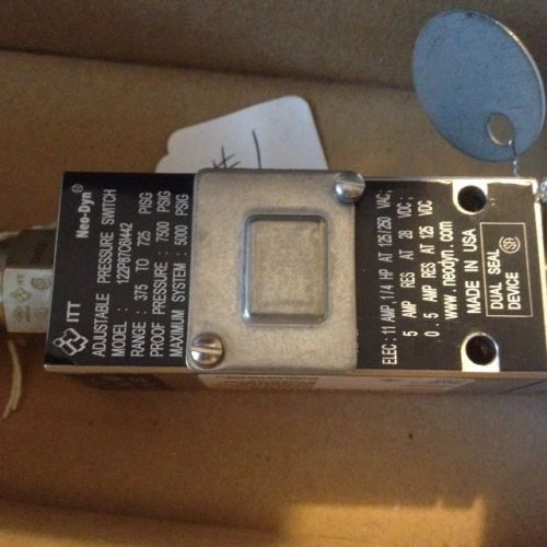 Itt neo-dyn adjustable pressure switch 122p87c61442 for sale