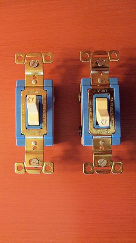 Bryant Heavy Duty 3-Way Light Switches (2) /15A /Ivory Toggle/ Made in USA