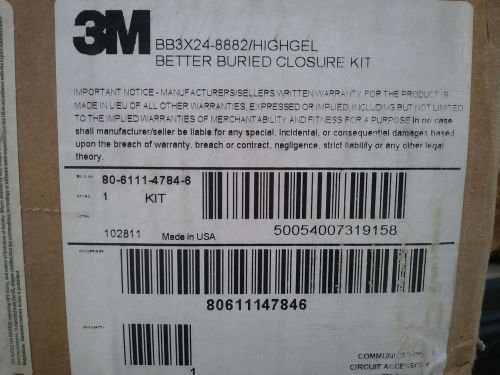 New 3m better buried closure kit bb3x24-8882/highgel 3 x 24 inline splice for sale